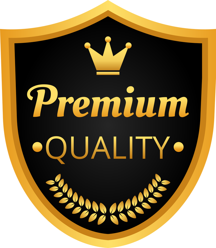 Premium quality golden shield badge